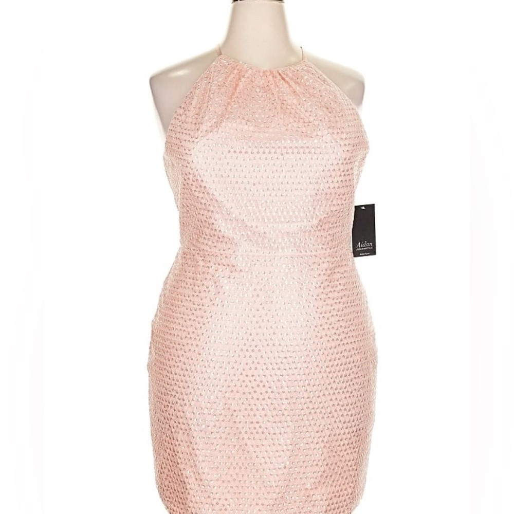 Aidan Mattox Strapless Pink Mini Dress